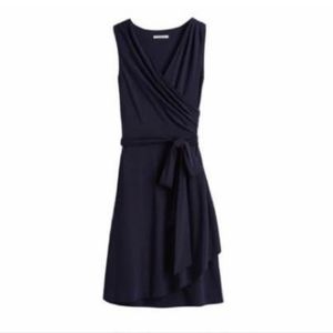 41 Hawthorn Rocco Jersey Faux Wrap Dress Navy Medium
